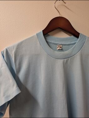 Vintage Sears Sanforknit Light Blue T-shirt Size 40/Med
